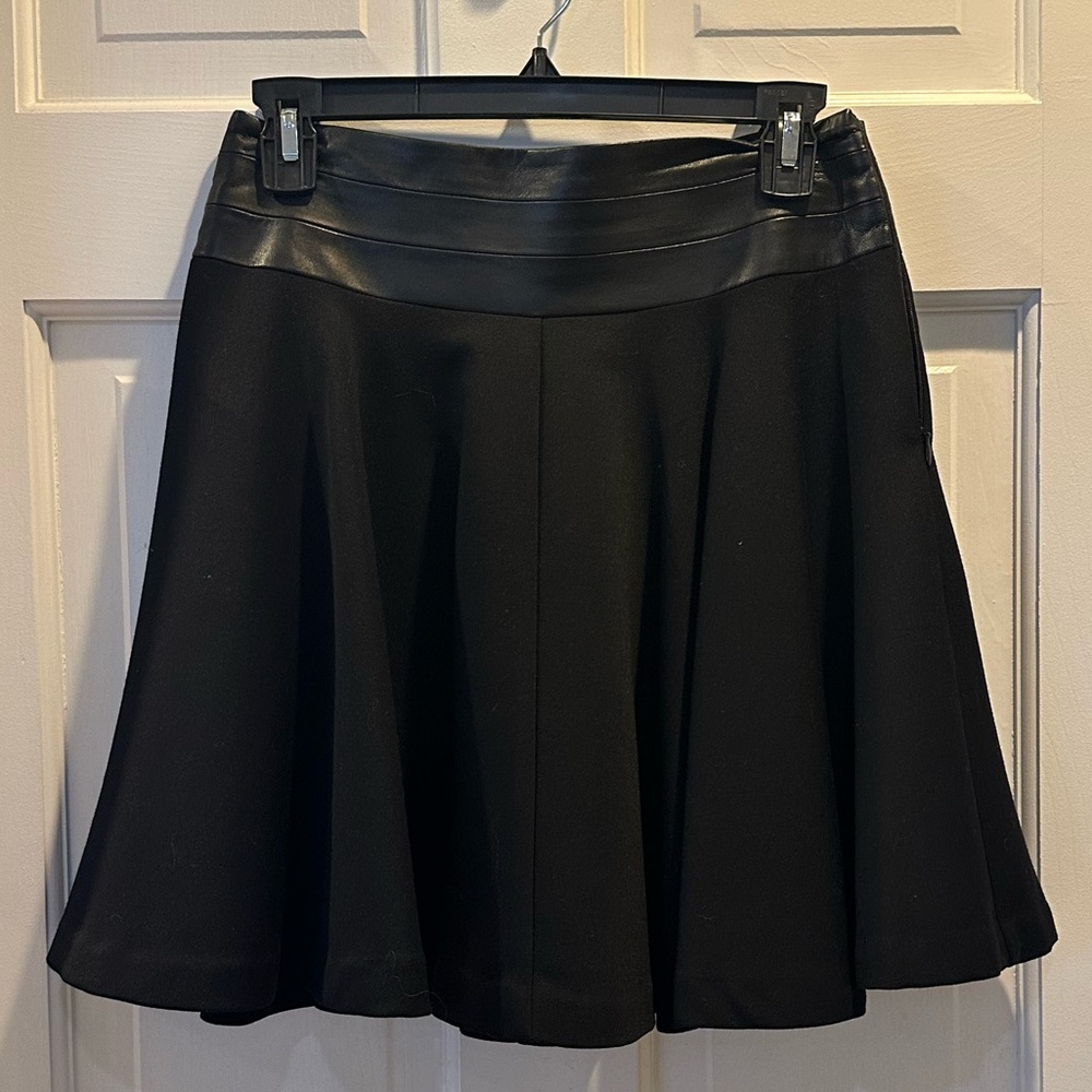 EUC Milly Leather Like mini Skirt Black size 2